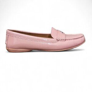 Coach Women's Odette Pink Patent Leather Casual Slip On Loafer Shoe COA Size 11
